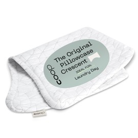 Coop Original Crescent Pillowcase, Queen Size Pillow Cover for Memory Foam Pillows, Ultra Soft White Case, Wrinkle-Resistant & Breathable Cases with Zipper, Lulltra Fabric Shell for Bed Pillow