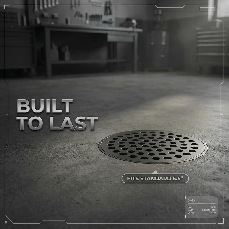 5.5 Inches Cast Iron Drain Cover, Heavy Duty Rust Proof