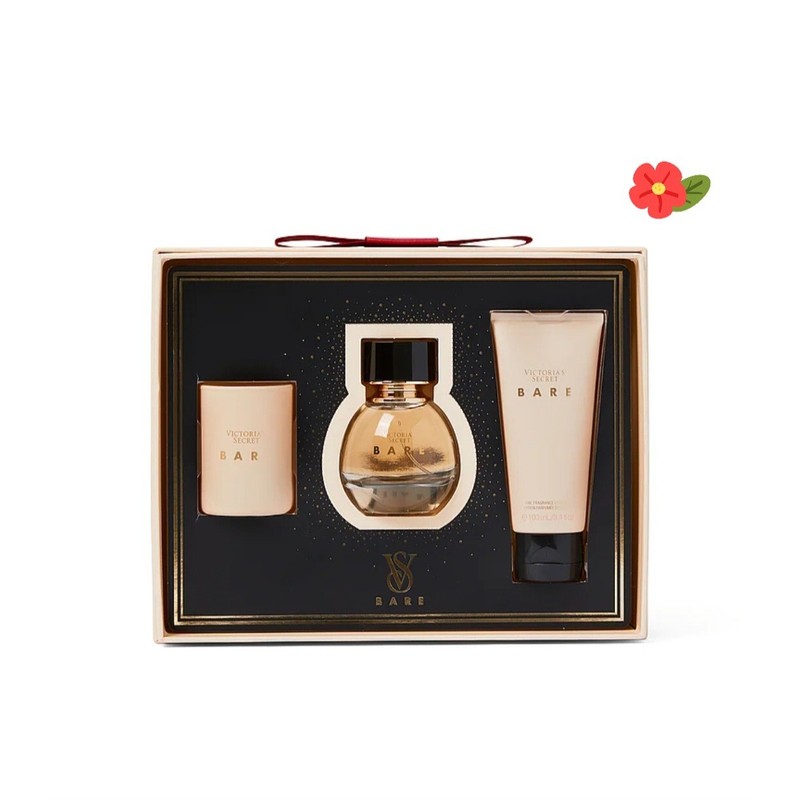 Victoria's Secret Bare 3 Piece Luxe Fragrance Gift Set: