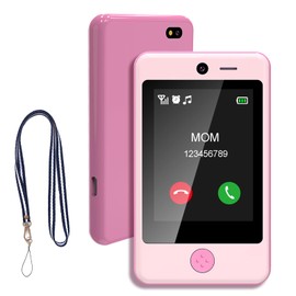 PTHTECHUS Smartphone para niños, pantalla táctil, juguetes electrónicos con cámara, juegos educativos de aprendizaje STEM, reproductor de música MP3, audio, Navidad, cumpleaños, regalos para 4-12 años