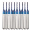 10-Piece End Mill Set Carbide Cutter Blue Corn Cutter CNC