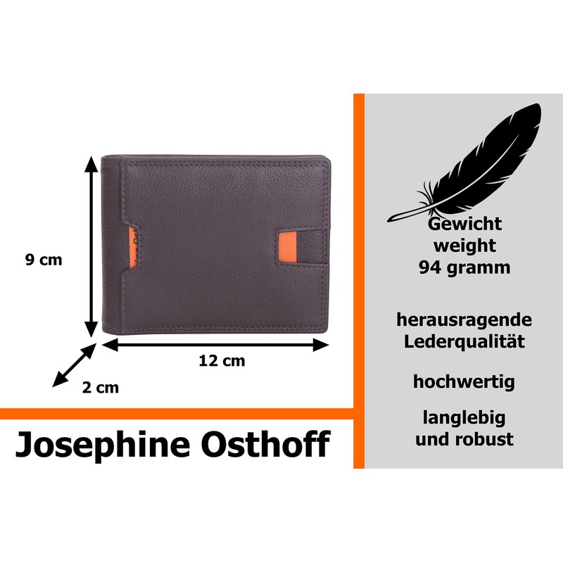 Josephine Osthoff Hannover Wallet Money Clip Genuine Leather with RFID
