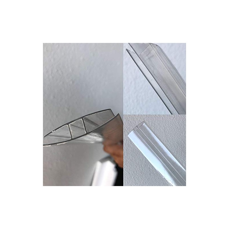 Pack of 2 H Connector Clear 48'' Long 10mm 3/8