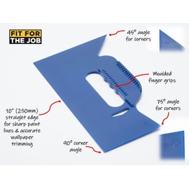 Fit For The Job 10 inch 250mm Paint Shield For Protecting Glass, Wallpaper, Tiles, Carpets & Skirting Boards Against Paint Splashes When Painting, Also 45, 75 & 90 Degree Corner Angles 10" Paint Guard