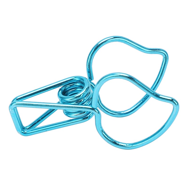 100pcs Binder Clips Cute Cartoon Peach Shape Metal Hollow Tail