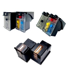 HEMEINY 67XL Refillable Ink Cartridges Compatible with HP Envy 6000 6052 6055 6058 6075 6400 Pro 6452 6455 6458 Deskjet 1255 2732 2752 2755 4140 4152 4155 4158 Printers