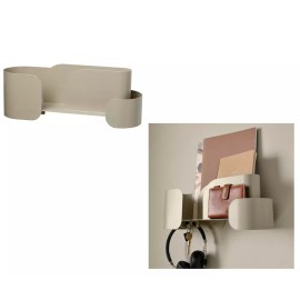 IKEA FAGNING Wall organizer with hooks, light beige-green 805.541.43 New