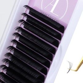 ALLOVE Lash Extension Eyelash Extension 0.03 mm CC Curl 17 mm Easy Fan Lash Extensions Quick Blooming Self-Fanning Volume Eyelash Extension Accessories