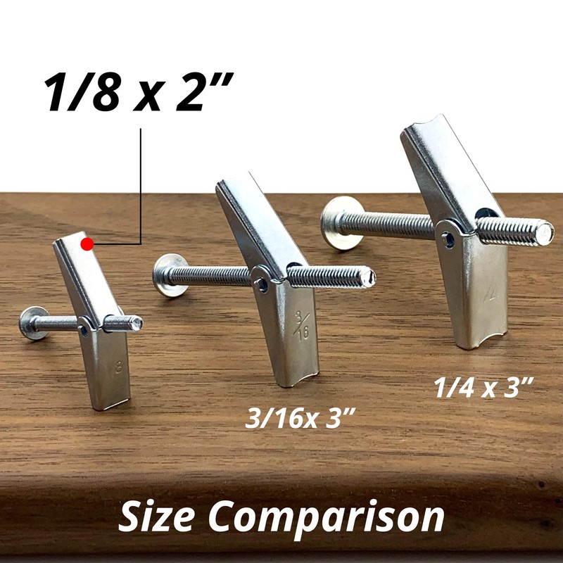 HASWARE Toggle Bolt Zinc Plated Steel and Wing Nut for