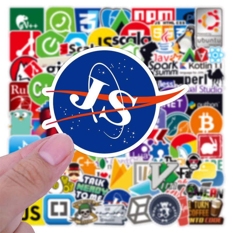 Sanmatic 72pcs Laptop Sticker for Developers Programming Language Includes Sticker