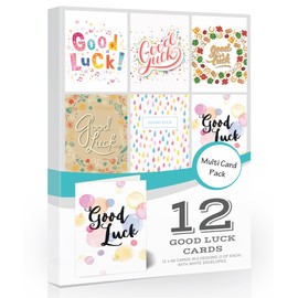 Olivia Samuel 12 x Good Luck Cards Folding Style Multi Pack with Envelopes