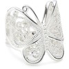 Vinani Butterfly Paisley Shiny Sterling Silver Ring RSL, Sterling Silver