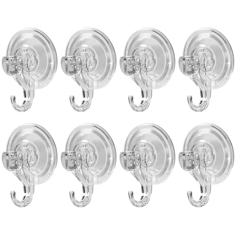 DecorDwell Suction Hooks, No Drill Vacuum Suction Hooks, Reusable Plastic