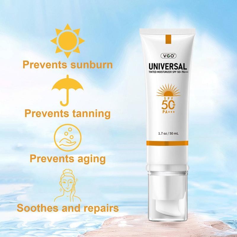 VGO-Universal Tinted Moisturizer SPF 50+ Earthyyellow liquid lt can be