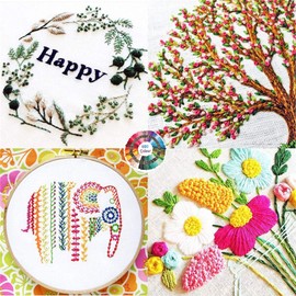 Embroidery Floss Thread Rainbow Color Cross Stitch Threads Friendship Bracelet String DIY Handmade Craft Premium Multi-Colored Floss (100)