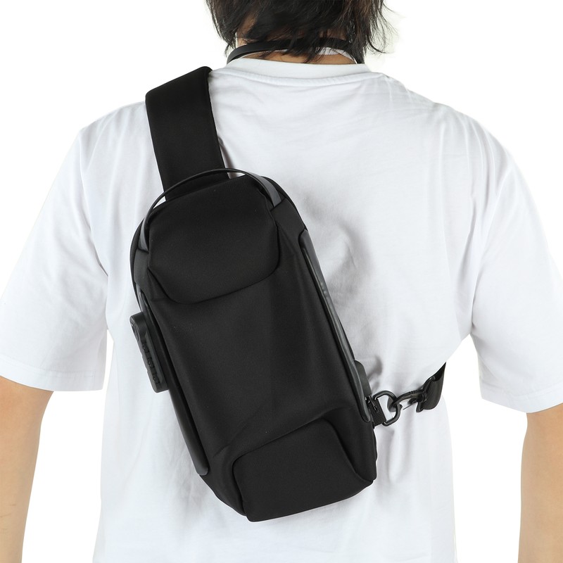 Sling Backpack USB Prevents Theft Waterproof Chest Shoulder Bags for