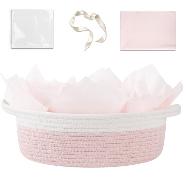 OIAHOMY Gift Basket Empty with Handle, 12"x 8"x 5" Small