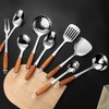 304 Stainless Steel Cooking Utensils Set,9PCS Metal Kitchen Utensils Set