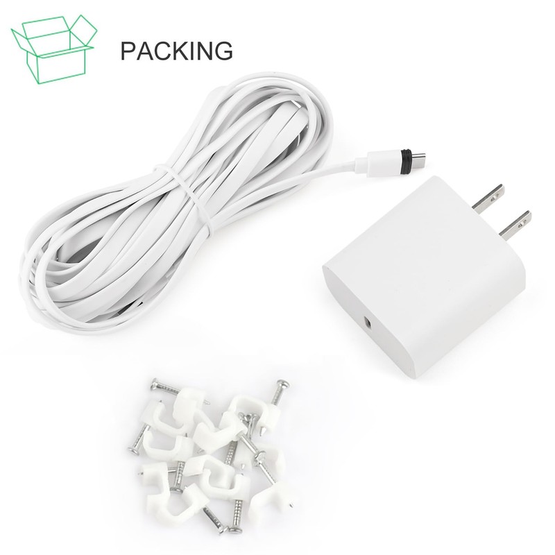 25ft/7.5m Weatherproof Charger Cable for Outdoor Cam Plus,Spotlight Cam Plus/Pro(Battery),