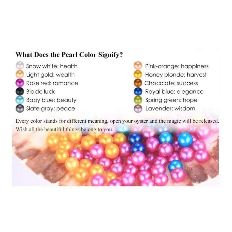 Kwolf Colorful Freshwater Oysters with 15 Pearls 78mm Bead Small