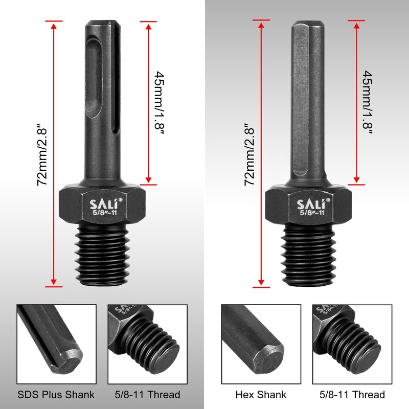 SALI Diamond Core Drill Bits 1 1/2" Diameter 10"/254mm Drilling