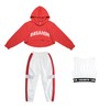 Little Girls 3PCs Outfits Cropped Hoodie Tank Top Jogger Pants