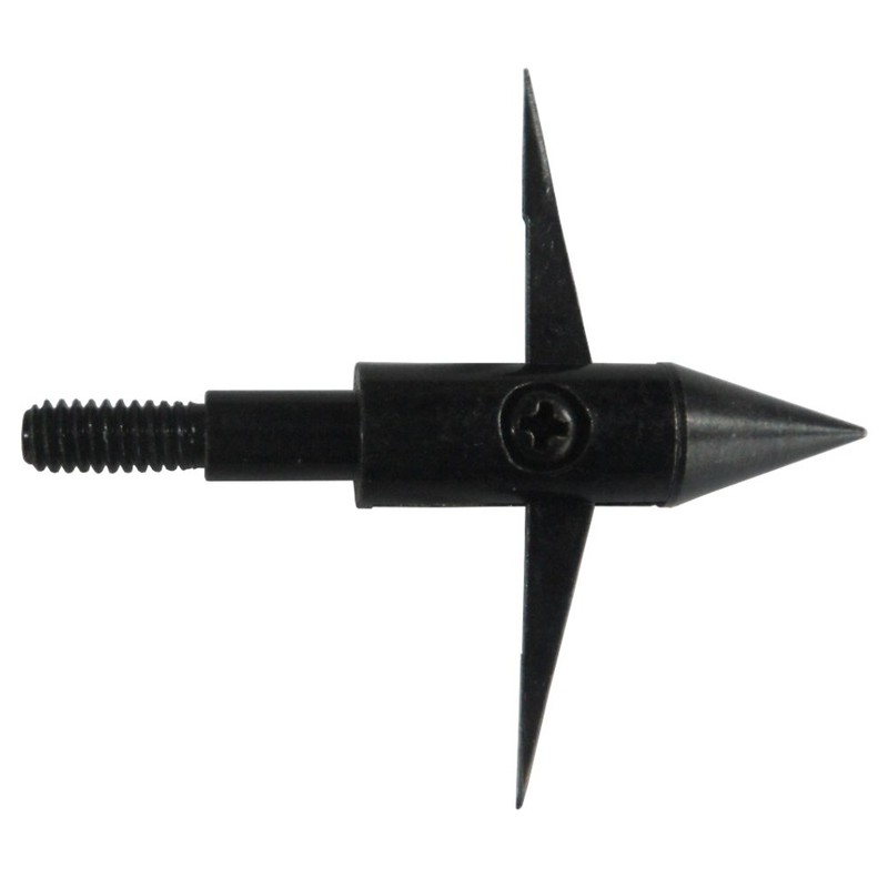 12Pcs Fishing Arrowheads Screw-on Points 150 Grain Black Bowfishing Screw