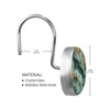 Marbling Shower Curtain Hooks,12 Pcs Rust Proof Glass Surface Stainless