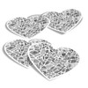 Vinyl Heart Stickers (Set of 4) - BW - Binary