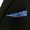 S&W SHLAX&WING Men's Handkerchiefs White Dots Blue for Suit Large