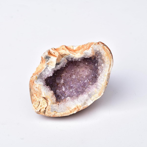 JIC Gem 1Pc Natural Quartz Crystal Geode High Energy Cutting