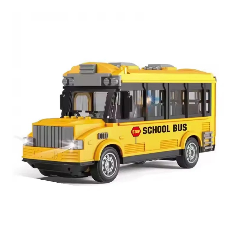 UNOMI Remote Control Modern School Bus Toy - 1:30 Scale