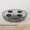 TOPANBIETER 999 Kerzenhalter Kranz – Runder Metall-Kerzenständer für 4 Stumpenkerzen,