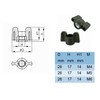 cyclingcolors 2x Wing Nuts M4 M5 M6 Plastic Thread Steel