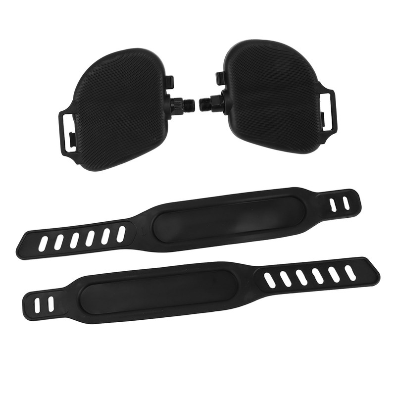 1Pair Exercise Bike Pedals Anti Slip Strip Pattern Portable Exercise