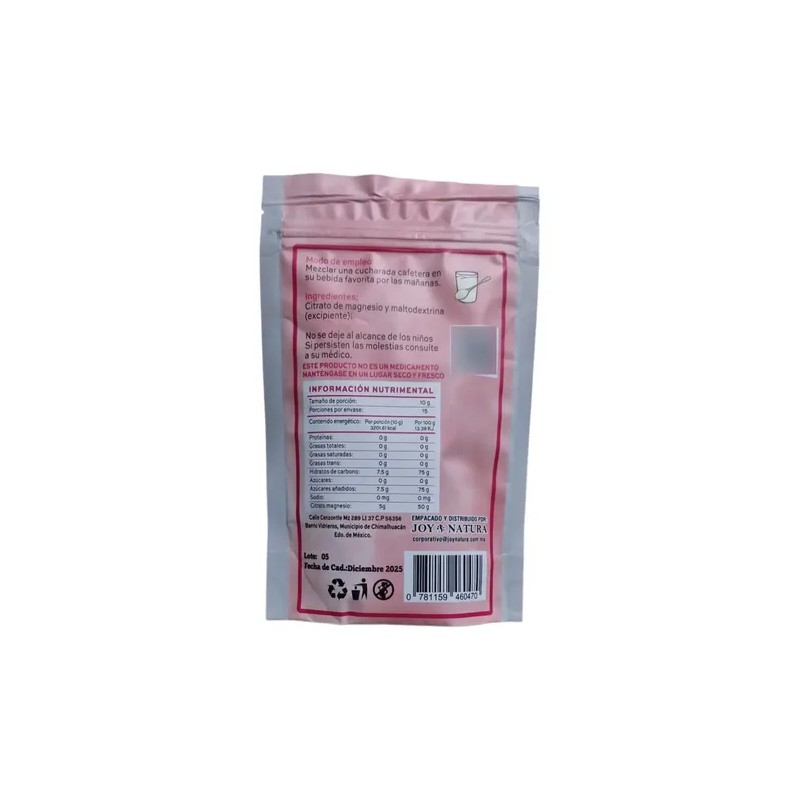 Citrato De Magnesio En Polvo Sabor Natural Joy Natura 150