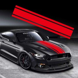 Leasinder 49"x 8.7" Car Hood Stripe Sticker Auto Racing Stripes Body Side Dec...