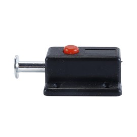 Durlo 4 pcs Black Plastic Door Latch with Push Button and Spring Automatic Door Bolt, for Doors, Windows, Fences, Storage Boxes, (36 mm x 37 mm)