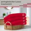 Lashuma Küchentücher Frottee Rot, Lugano 4er Set Kinderhandtücher 30x50 cm