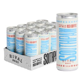 Rival Bros Southpaw Ready to Drink Iced Coffee, Vanilla Oat Milk Flavored, 7.5 Fl Oz, 12 Count, Perfect for On-the-Go, 100mg Caffeine, Easy to Drink Canned Coffee