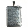 islamic jewelry Silver Oxidized Rectangular 4 Qul Surah Pendant with