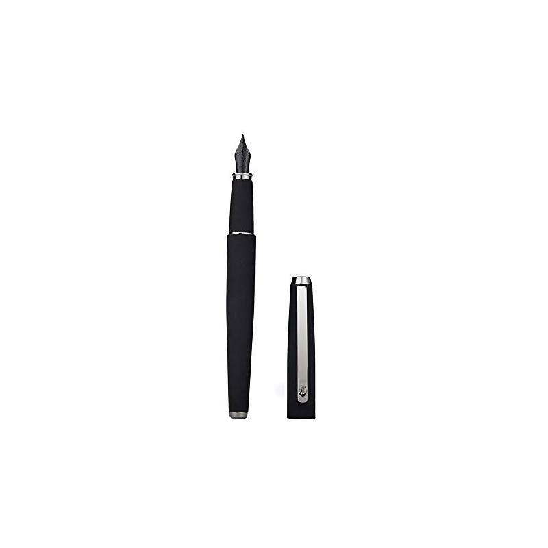 Hong Dian 517D - Pluma estilográfica, color negro mate, Punta