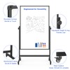 Rolling Whiteboard on Wheels, Double-Sided Magnetic Dry Erase Board with