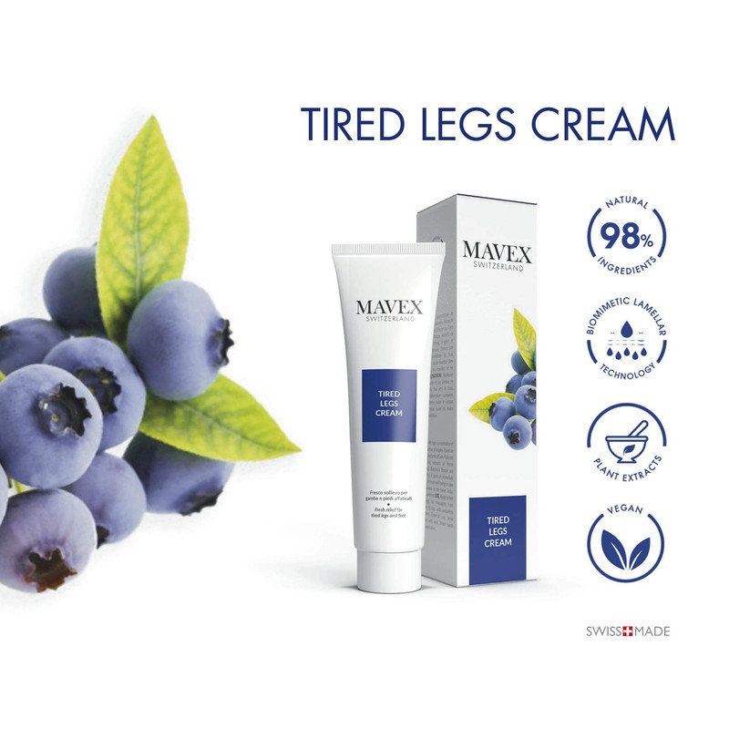 MAVEX Cream for tired and heavy legs with refreshing and