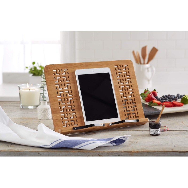 Book Stand Bamboo Reading Rest Cook Book Document Stand Holder