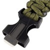 OUTLETISSIMO® Paracord Bracelet 3 in 1 Military Whistle Survival Green,