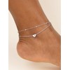 Anklets for Women Sterling Silver Women's Anklets Beach Jewelry Plus