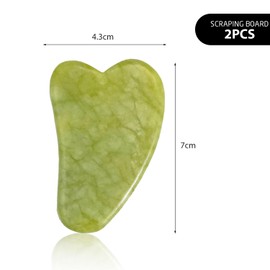 2 Pack Gua Sha Stones Gua Sha Tools Face Massager Facial Massage Tools Facial Back Spa Fine Lines Body Relief Muscle Relaxation (Green)