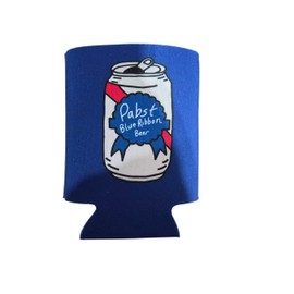Pabst Blue Ribbon Beer Can Drink Cooler, Royal Blue Neoprene Sleeve