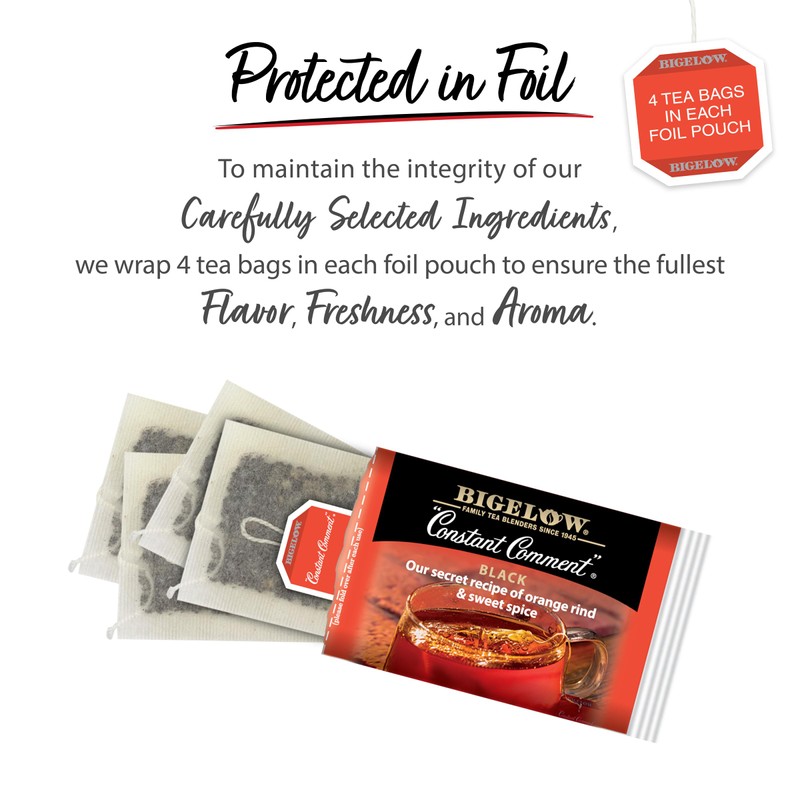 Bigelow Tea Constant Comment Caffeinated Black Tea Bags, 40 Count,